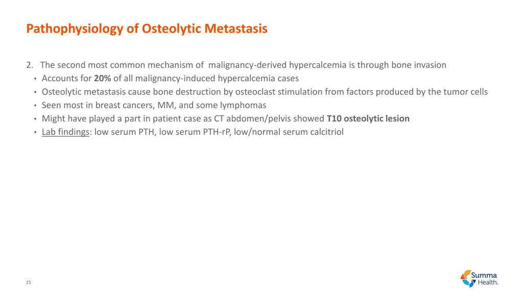 pathophysiology of osteolytic metastasis