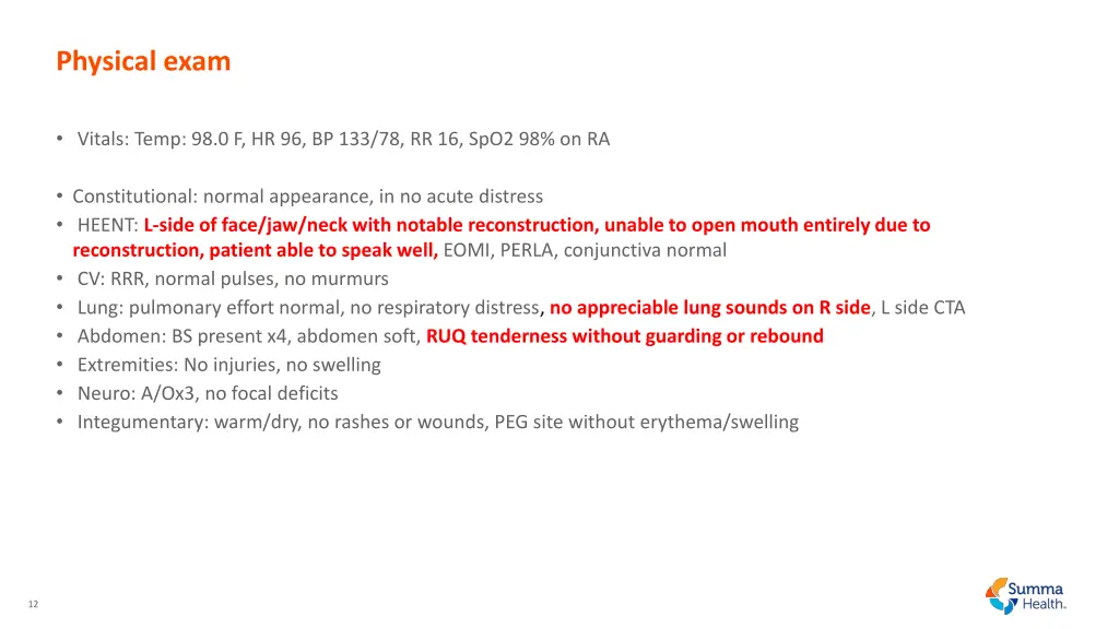 physical exam vitals temp