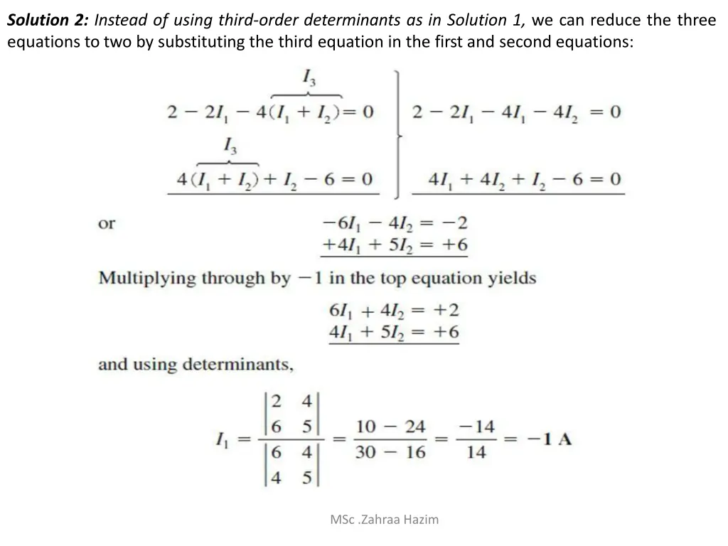 solution 2 instead of using third order