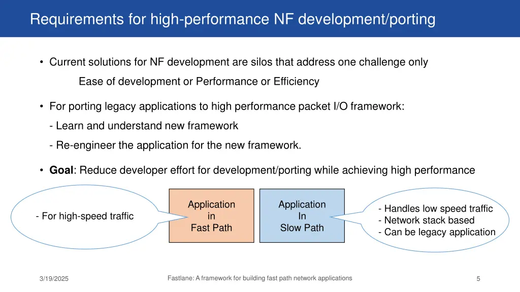 requirements for high performance nf development