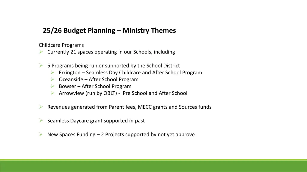 25 26 budget planning ministry themes