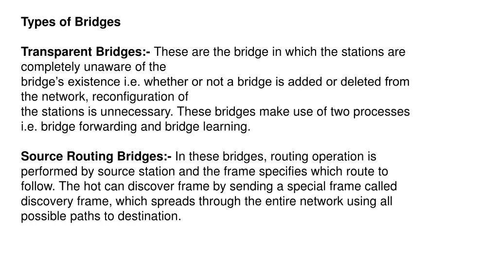 types of bridges