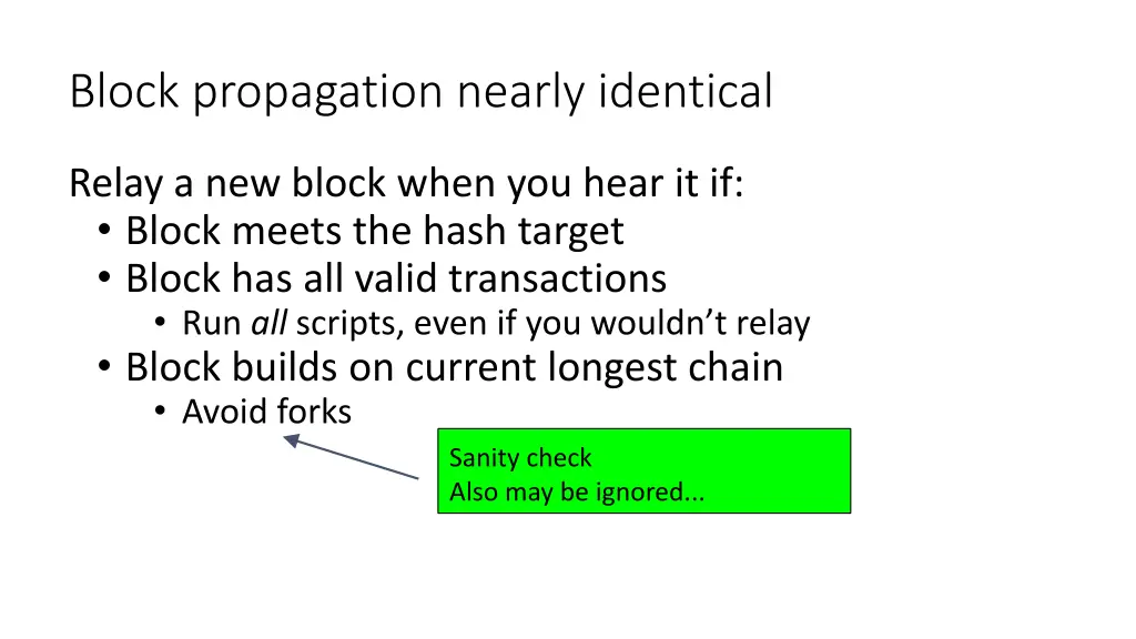 block propagation nearly identical
