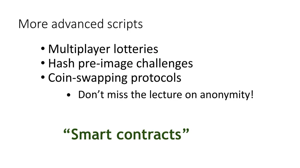more advanced scripts