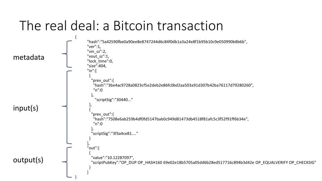 the real deal a bitcoin transaction hash