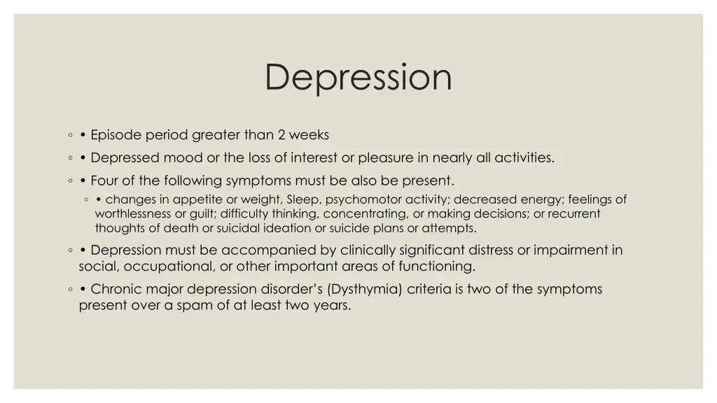 depression