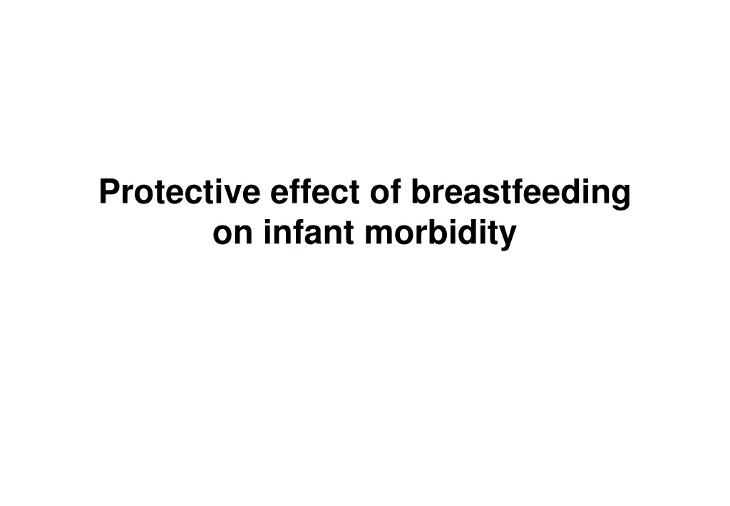 protective effect of breastfeeding on infant