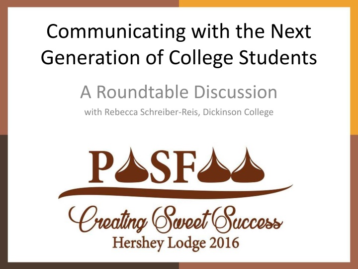 communicating with the next generation of college