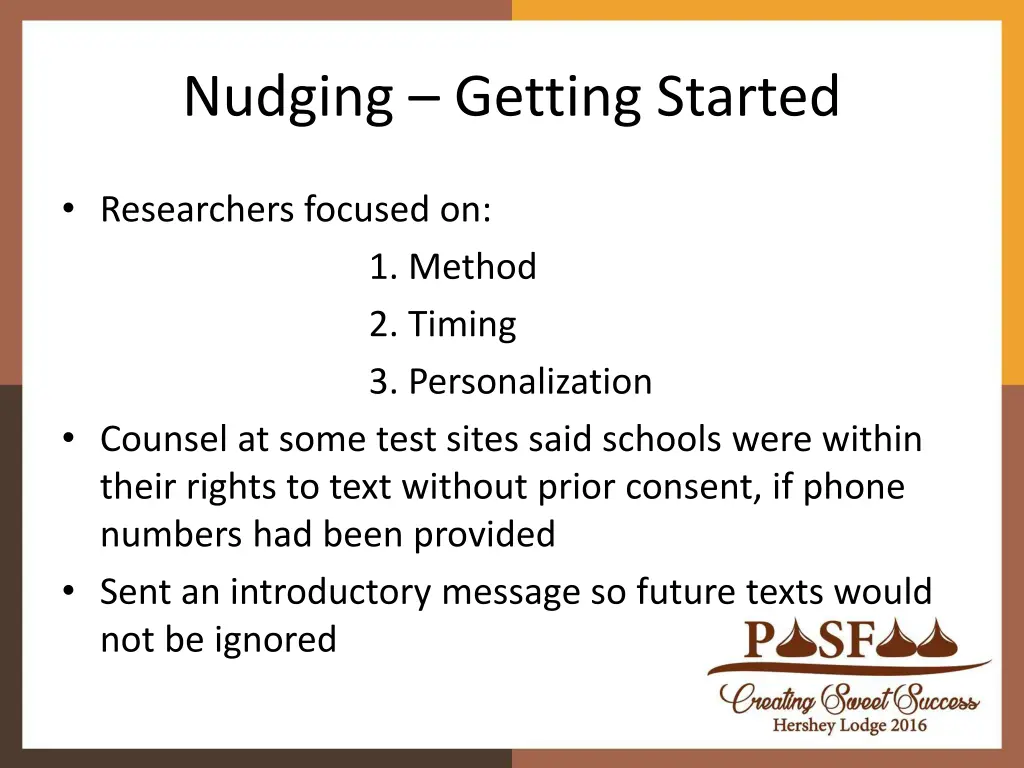 nudging getting started
