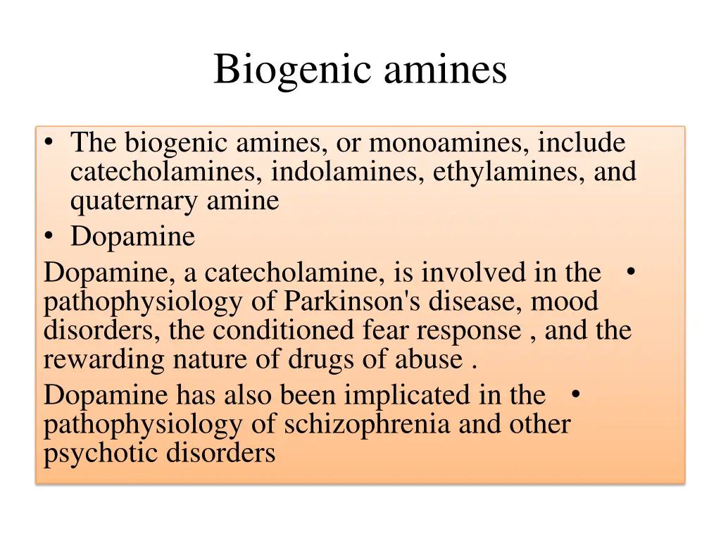 biogenic amines