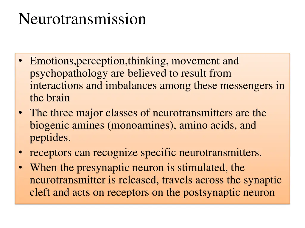 neurotransmission