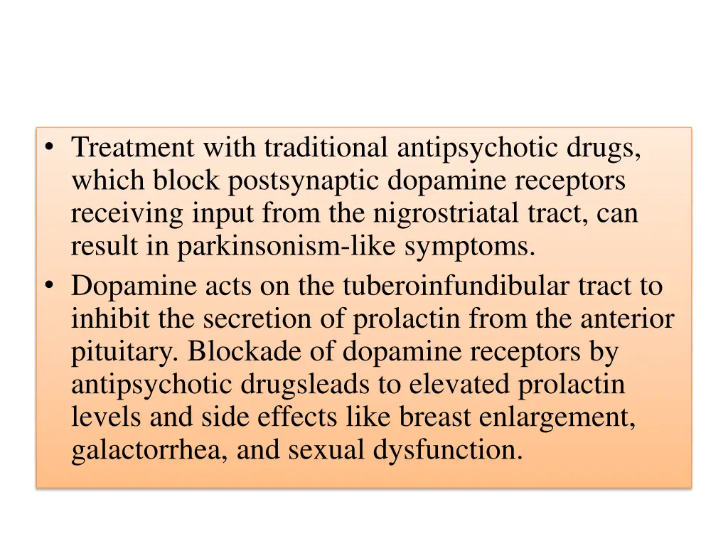 treatment with traditional antipsychotic drugs
