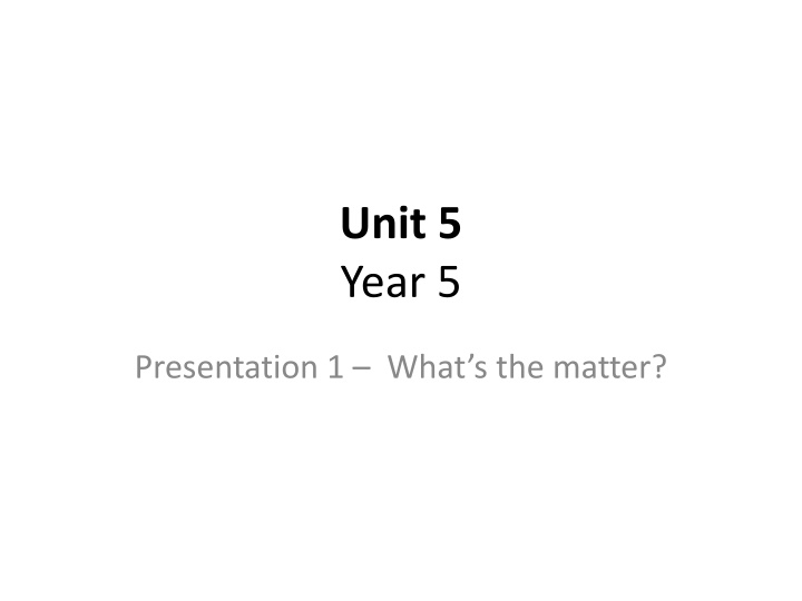 unit 5 year 5