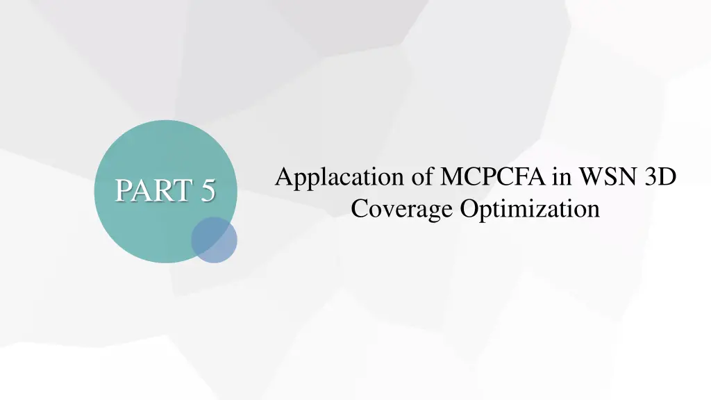 applacation of mcpcfa in wsn 3d coverage