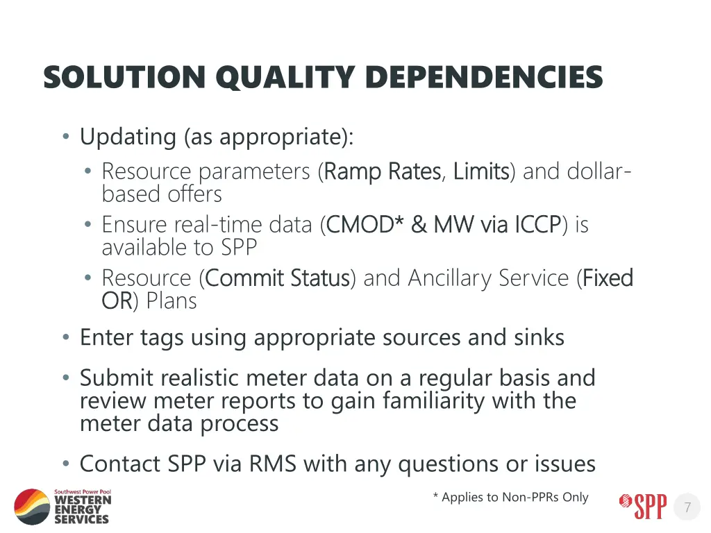 solution quality dependencies