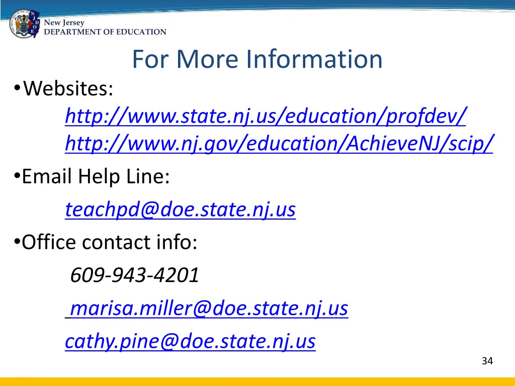 new jersey department of education 9