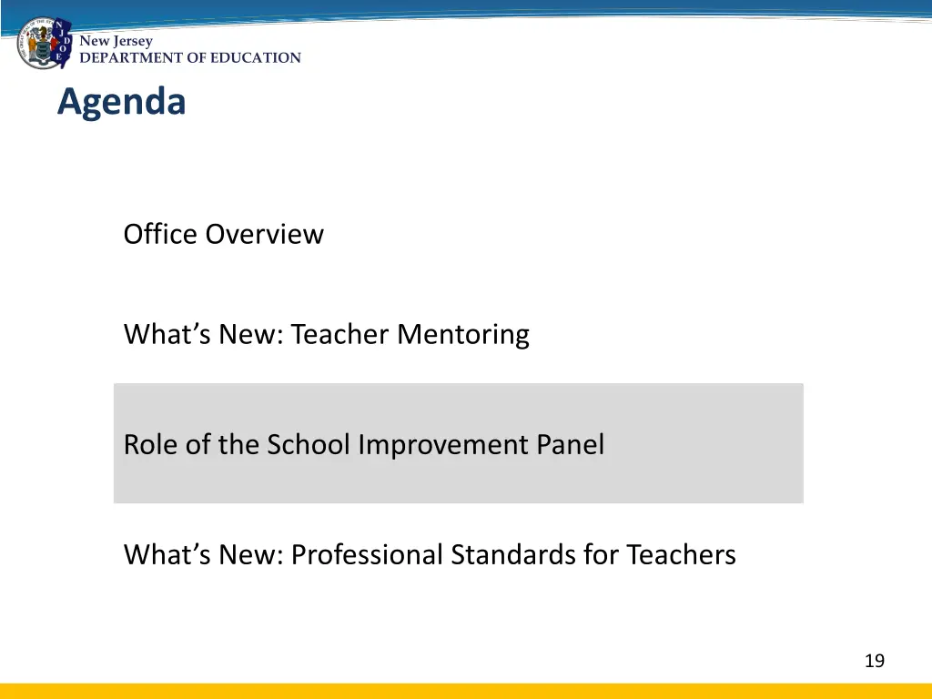 new jersey department of education agenda 2