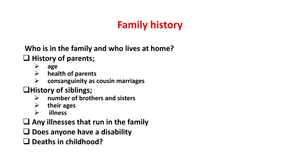 family history