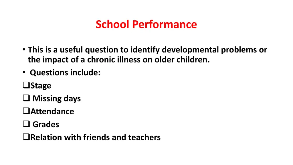 school performance