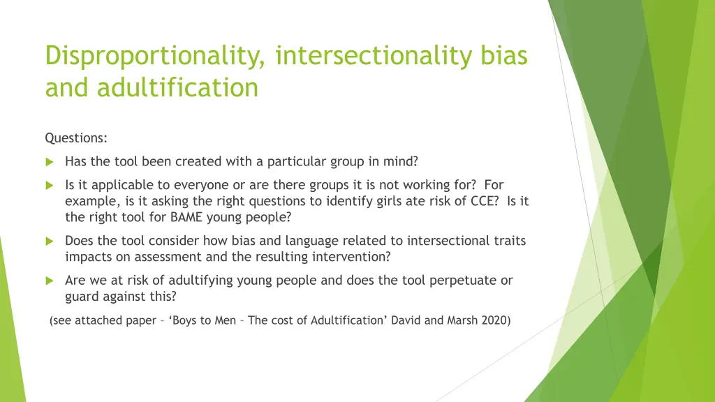disproportionality intersectionality bias