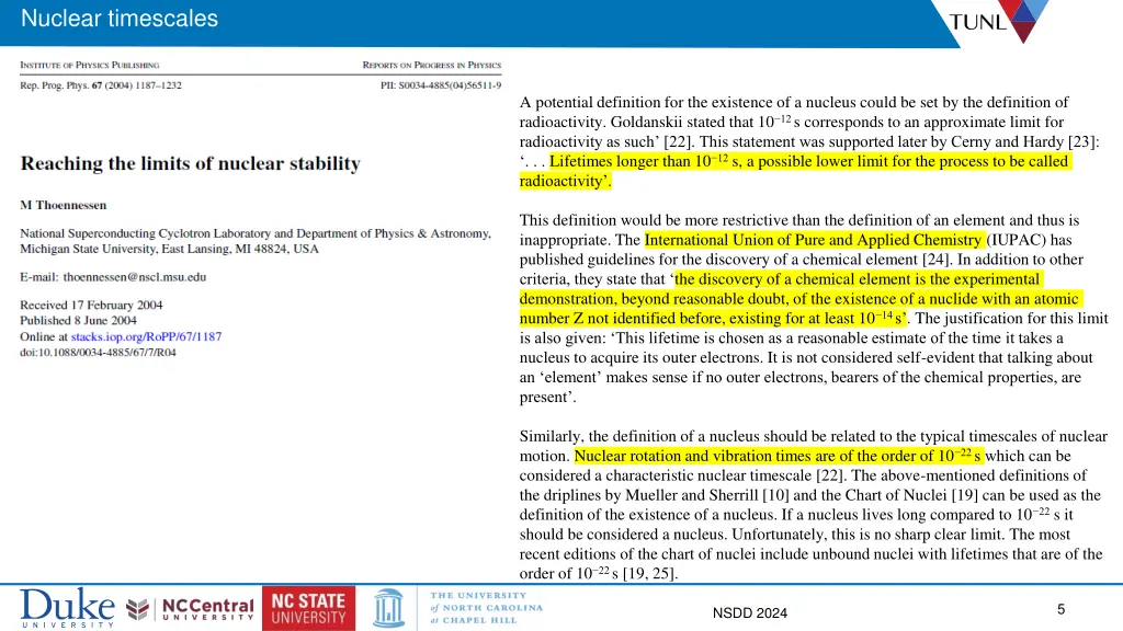 nuclear timescales