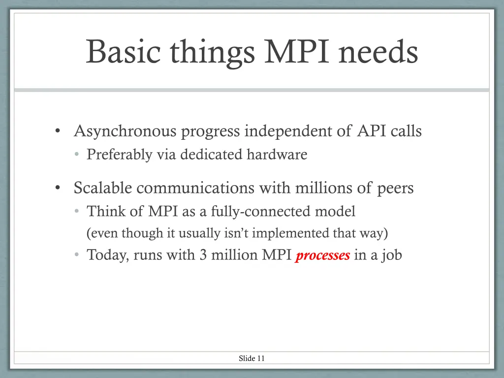 basic things mpi needs 1