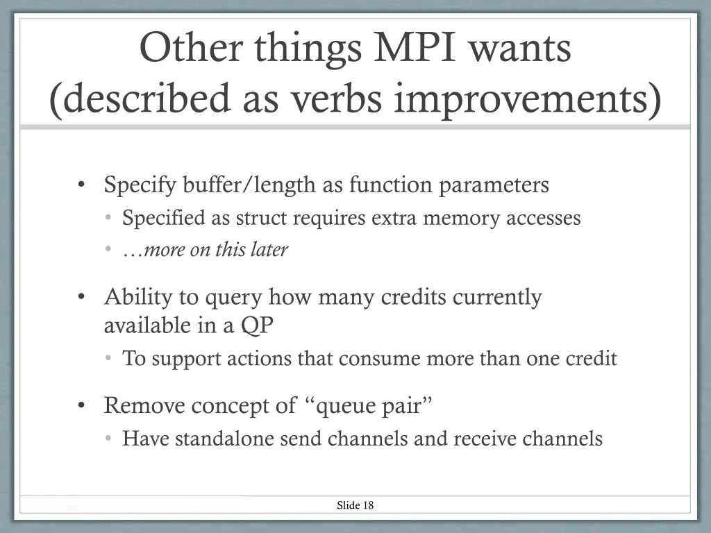 other things mpi wants described as verbs 1