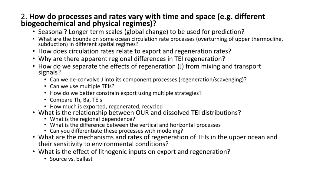 2 how do processes and rates vary with time