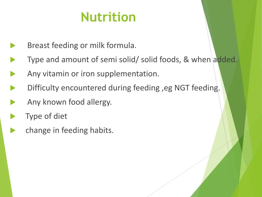 nutrition