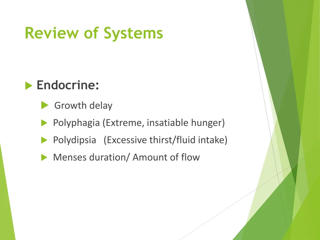 review of systems 6
