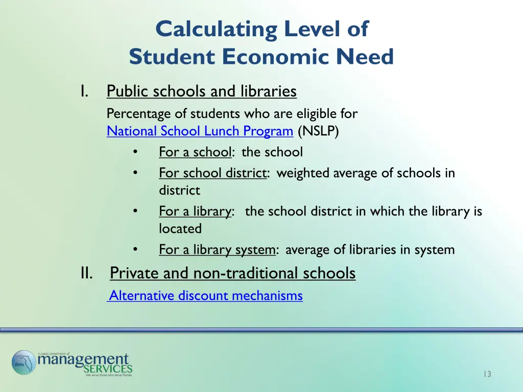 calculating level of student economic need