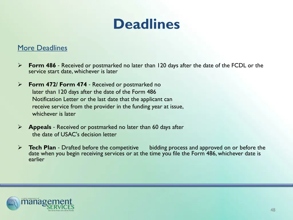 deadlines 1