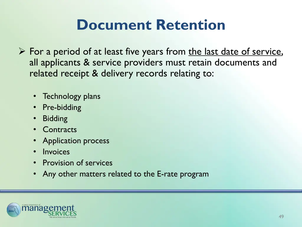 document retention