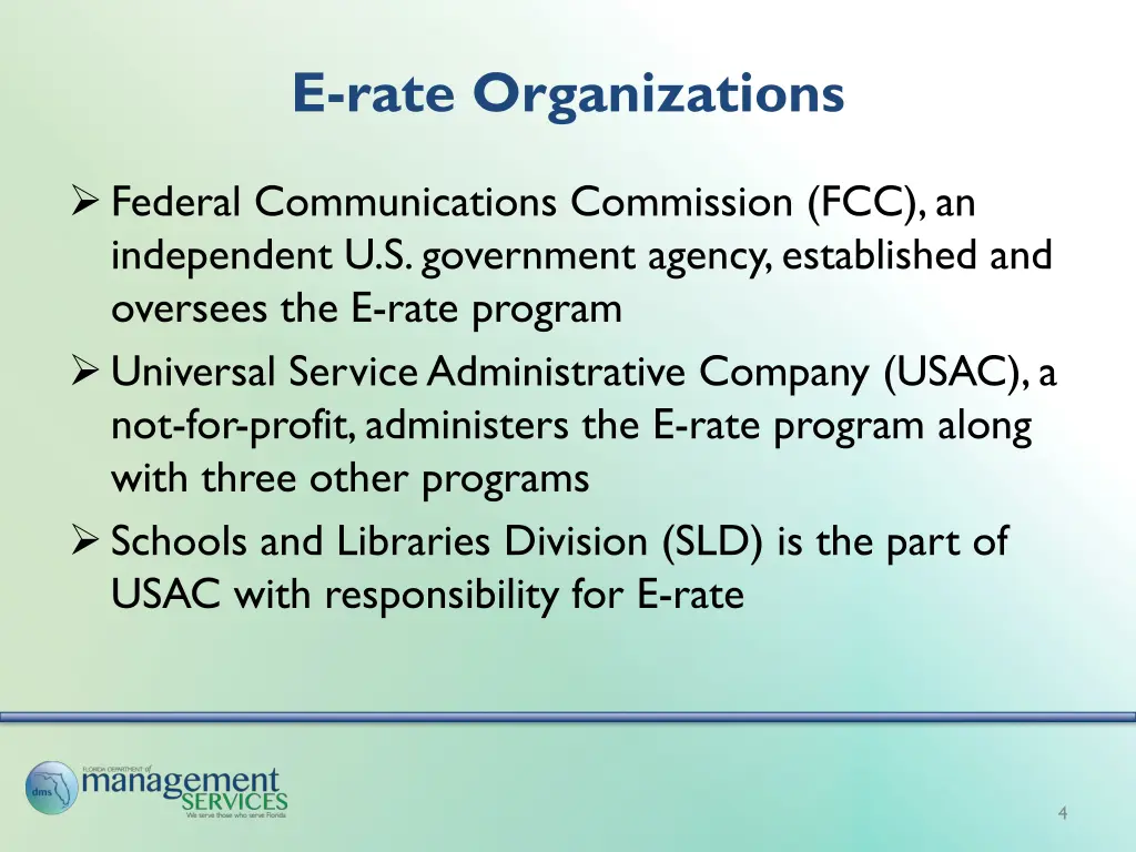 e rate organizations