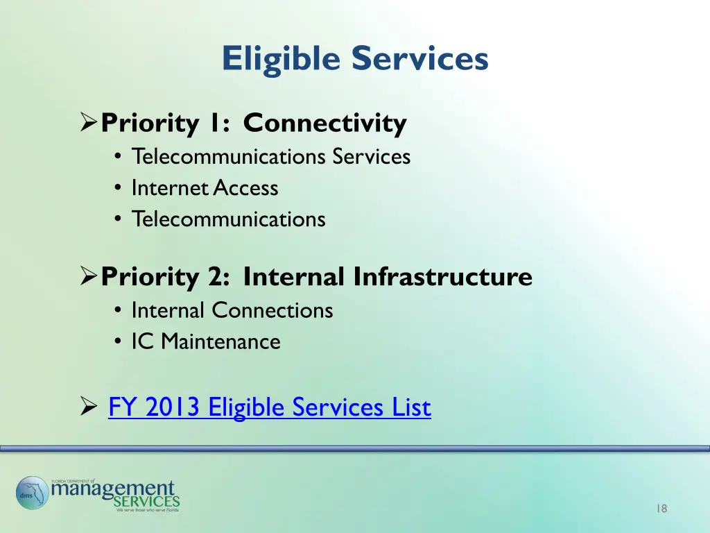 eligible services 1