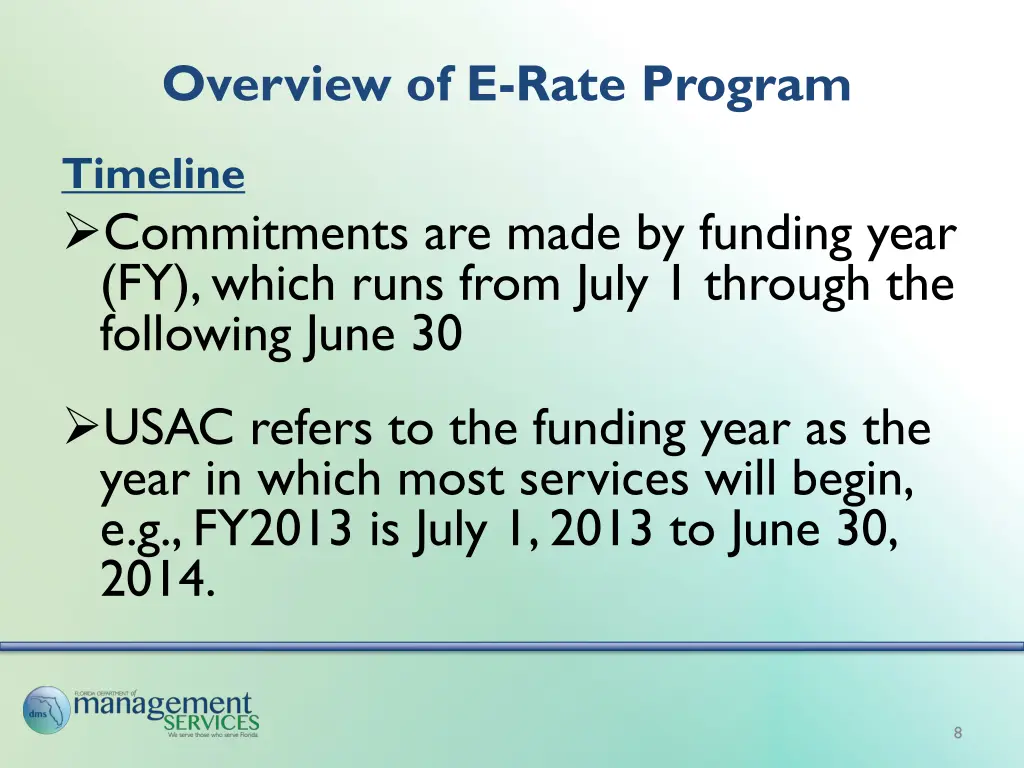 overview of e rate program 1