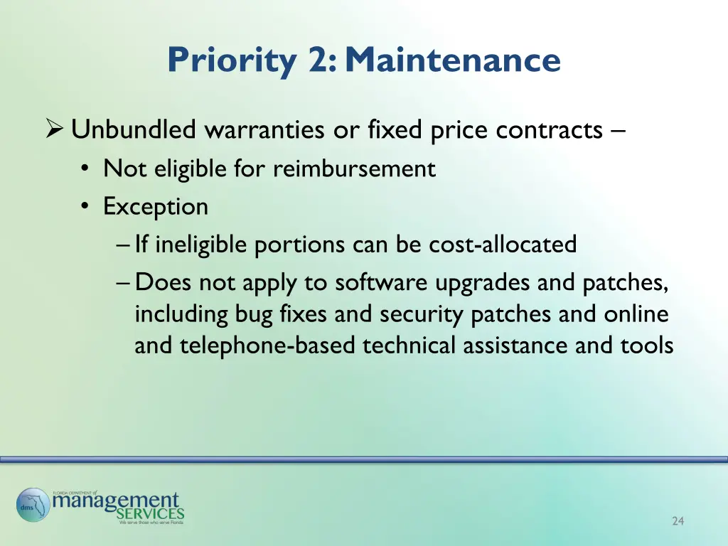 priority 2 maintenance 1