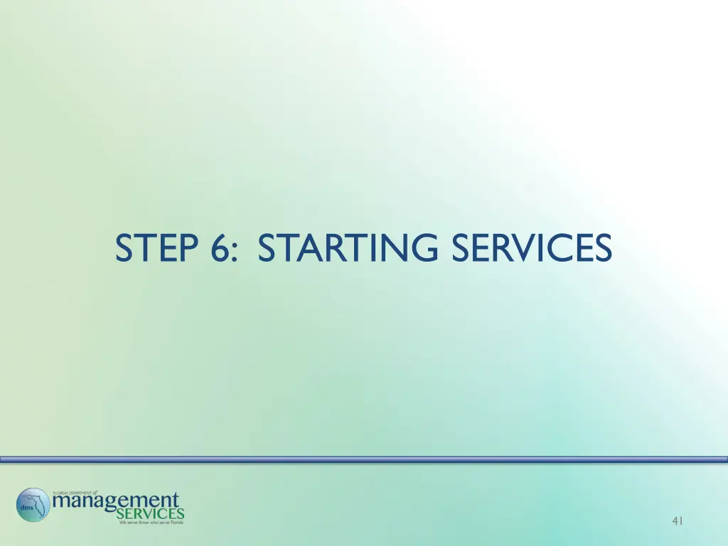 step 6 starting services