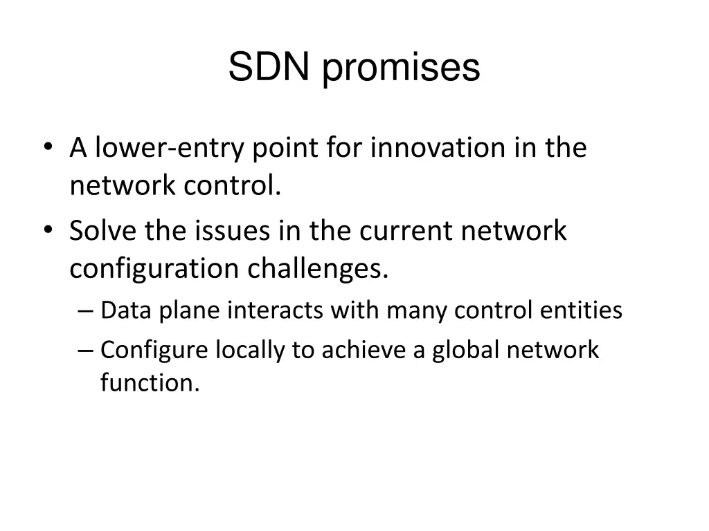 sdn promises