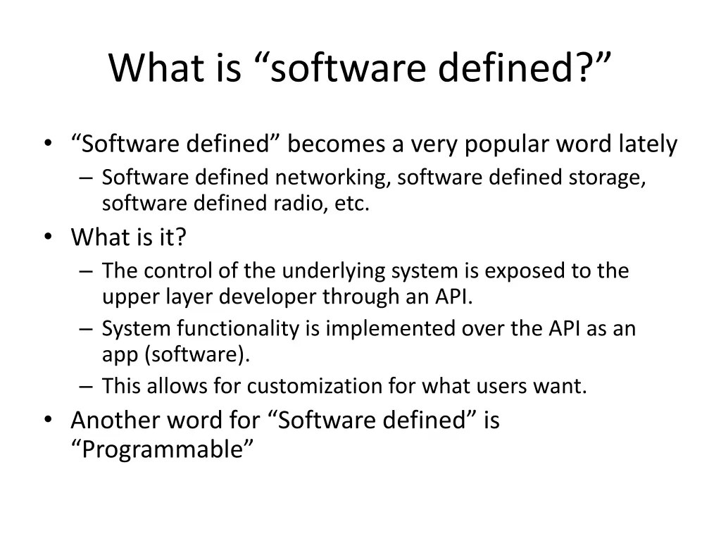 what is software defined