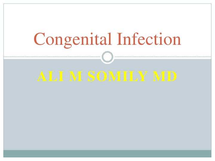 congenital infection
