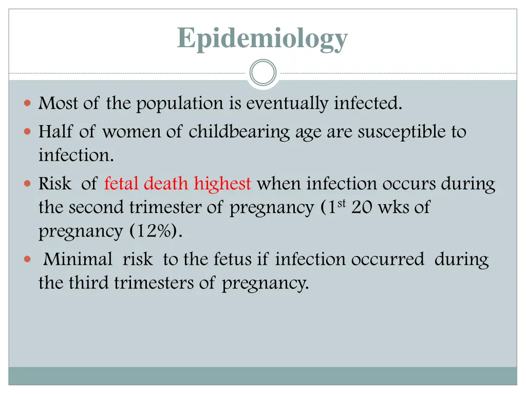 epidemiology