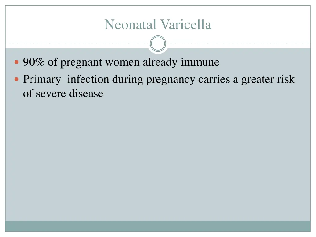 neonatal varicella