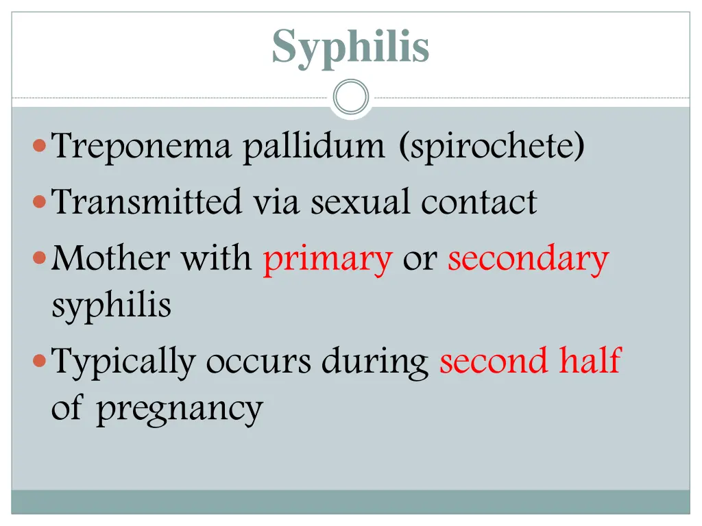 syphilis