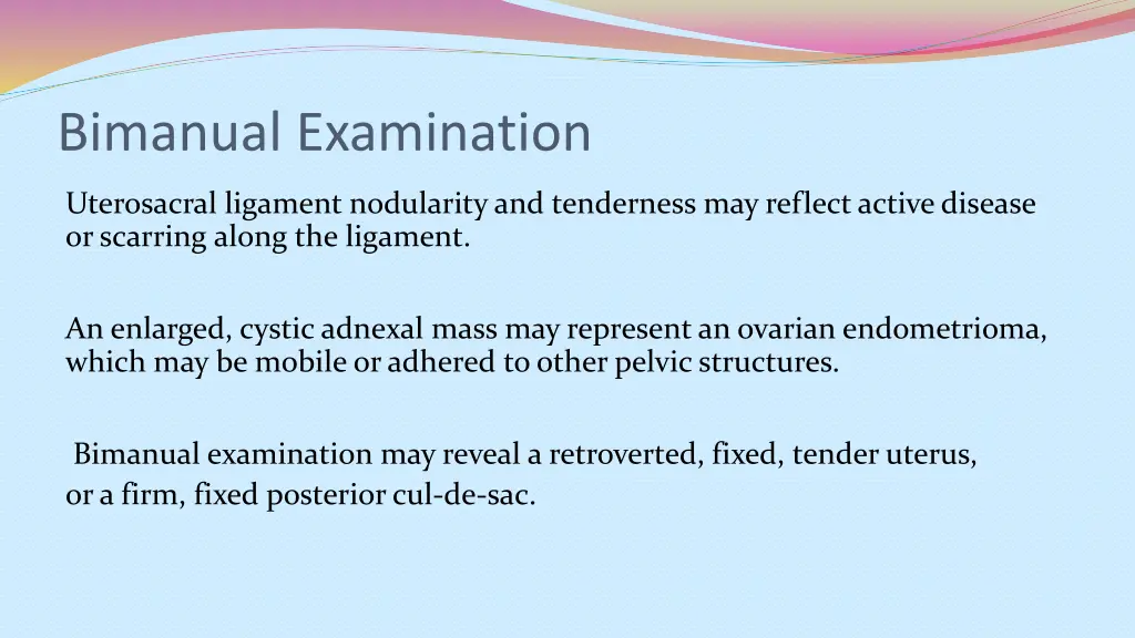 bimanual examination