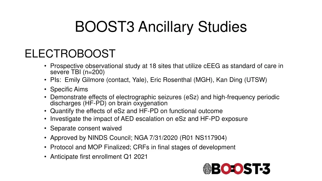 boost3 ancillary studies 1
