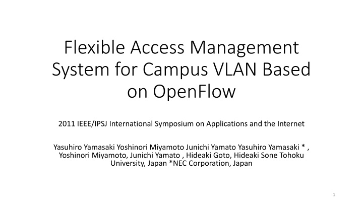 flexible access management system for campus vlan