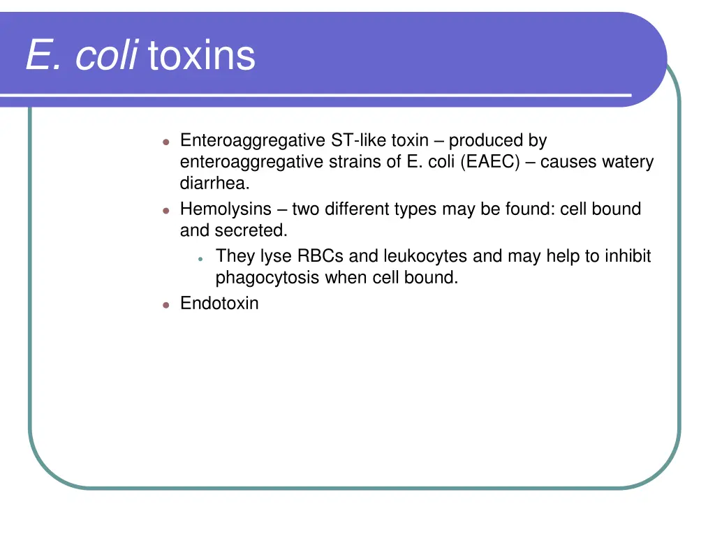 e coli toxins 3