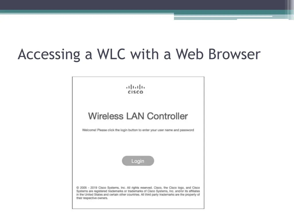 accessing a wlc with a web browser