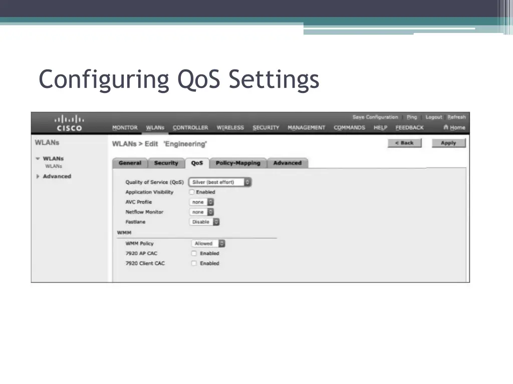 configuring qos settings